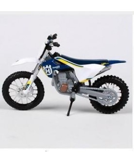 Diecast Metal bike 1:18 Husqvarna FC 450  (White, Blue)