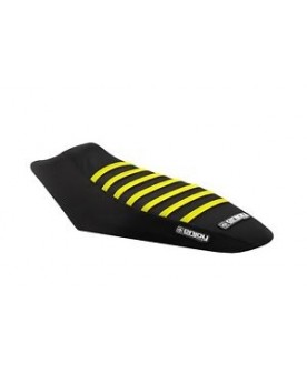 ENJOY MFG RIBBED SEAT COVER TC/FC BLK/NEON YLW