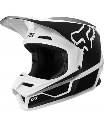 Fox Yth V1 Przm Helmet Black/White