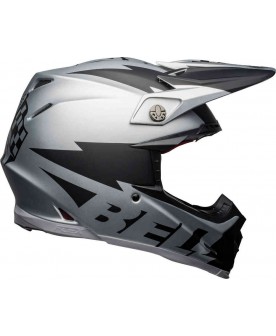 Bell MX 2021 Moto-9 Flex Adult Helmet (Breakaway Matte Silver/Black)