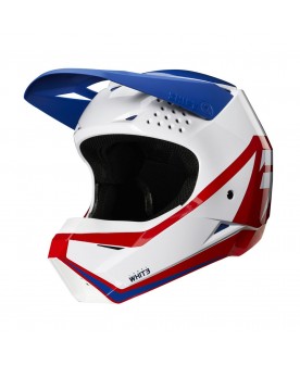 SHIFT YOUTH WHIT3 HELMET- GRAPHIC WHITE/RED/BLUE