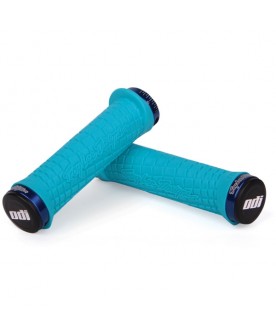 Odi X Troy Lee Designs Lock On Grips 130mm - Aqua / Blue