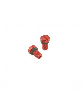 FRONT FORK AIR BLEED SCREW (KYB/SHOWA) RED - PAIR
