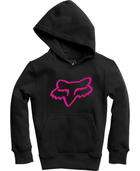 YOUTH LEGACY PULLOVER FLEECE - BLACK/PINK