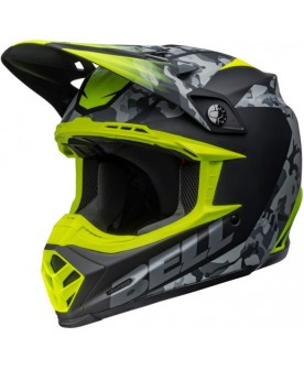 Bell MX 2022 Moto-9 Mips Adult Helmet (Venom Matte BLK CAMO/HI-VIZ YLW) 