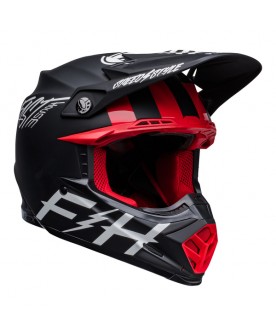 Bell MX 2022 Moto-9S Flex Adult Helmet (Fast house Tribe M/G BLK/WHT)