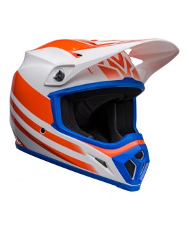 Bell MX 2022 MX-9 Mips Adult Helmet (Disrupt white/Orange) 