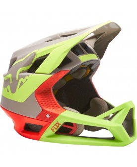 Fox Proframe Helmet TUK CE - Stone/Flo/Red