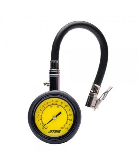 Analog Tyre Pressure Meter W/ Hose 0-15PSI 