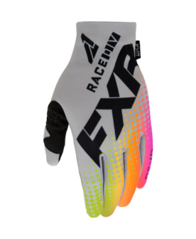 FXR Pro Fit Lite MX Glove - Grey/Orange/Pink
