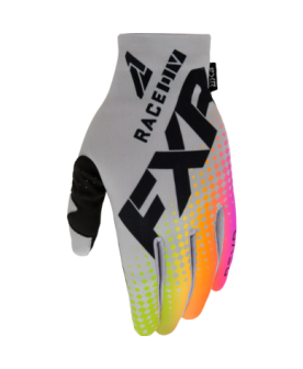 FXR Pro Fit Lite MX Glove - Grey/Orange/Pink 