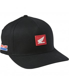 Fox Honda Wing FlexFit Hat - Black/red