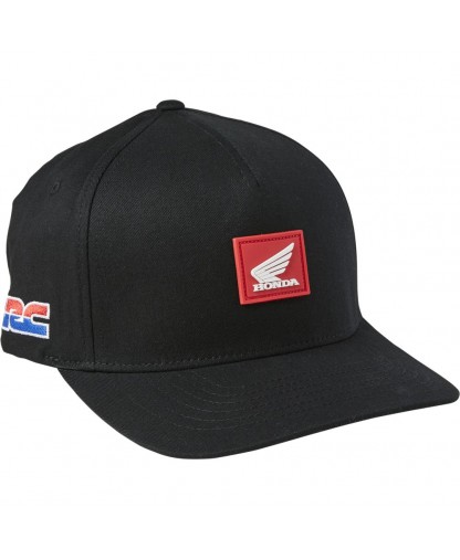 Fox Honda Wing FlexFit Hat - Black/red