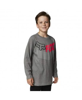 FOX YOUTH TRICE LS TEE HEATHER GRAP