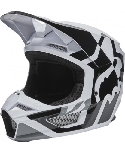Fox Youth V1 Lux Helmet, ECE - White/Black 