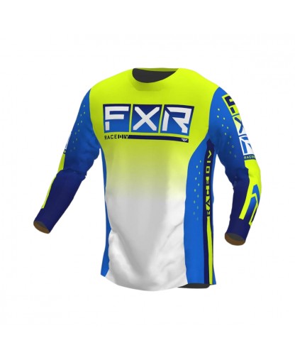 FXR Podium Pro MX Jersey 22 - Blue/Flo Ylw