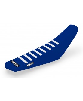 Enjoy Seat Cover Yamaha YZ125/250 2022 - Blue/White Ribs (2-stroke)