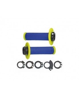 PRO GRIP PG708 DUAL DENSITY LOCK ON GRIPS BLUE/YELLOW