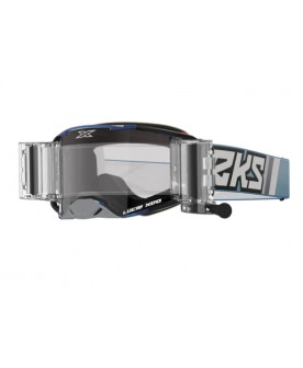 EKS BRAND LUCID ROLL OFF GOGGLE WITH CLEAR LENS - STEEL BLUE