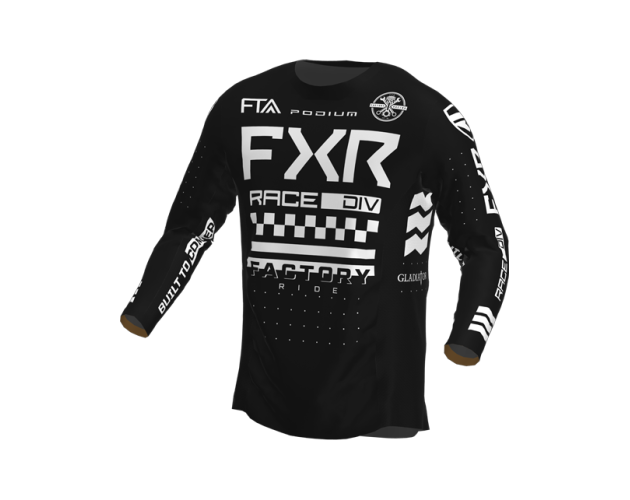 FXR Youth Podium MX Jersey 23 - Black/White