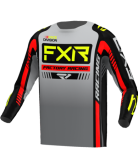 FXR Youth Clutch Pro MX Jersey 23 - Grey/Red