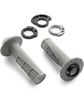 Odi Lock-On Grips W/ End Holes - Grey 