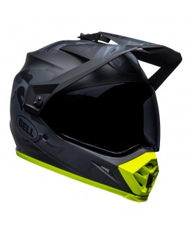 Bell MX 2023 MX-9 Adventure Mips Adult Helmet (Stealth Camo Matte Black/Hi-Viz)