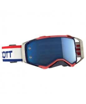 SCOTT PROSPECT GOGGLE -RETRO WHITE/BLUE BLUE CHROME LENS