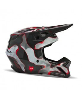 Fox V1 Atlas Helmet - Grey/Red 