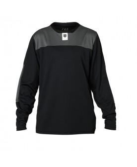 Fox Youth Defend LS Jersey - Black 