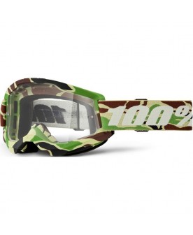 100% Strata 2 Goggle - Camo - Clear Lens 