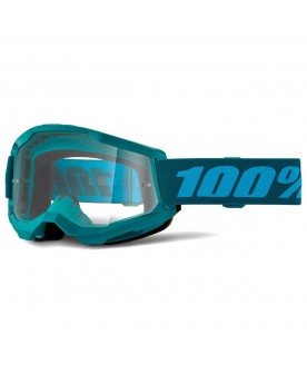 100% Strata 2 Goggle - Mani Blue - Clear Lens