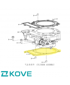 Genuine kove 450 rally base gasket 