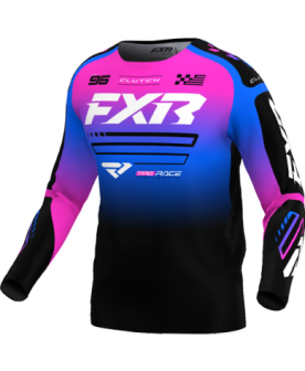 Fxr youth clutch mx jersey 25 - Black/Pink/Blue