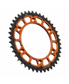 Twin ring rear sprocket HQV/GG/KTM/KOVE 49T - Orange
