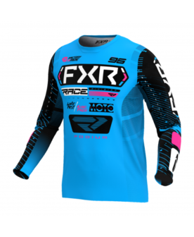 Fxr podium mx jersey 25 - Cyan/Black/Pink