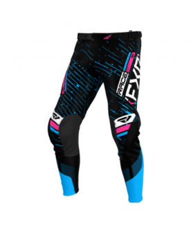Fxr podium mx pant 25 - Black/Cyan/Pink