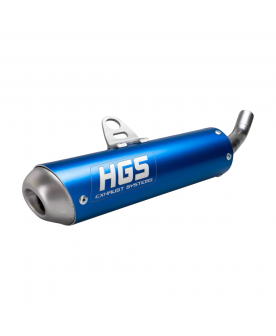 HGS exhaust silencer Yamaha YZ125 02-25 Fantic XX125 22-25 Blue/Steel