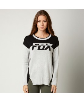 FOX IDENTIFIED SWEATER HEATHER GREY L