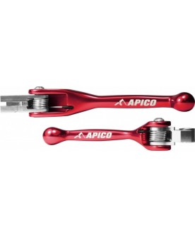 APICO FLEXI LEVERS (PAIR) HONDA CR80/85 91-07CR125/250/500 91-03,CRF150 07-14,450 02-03 RED